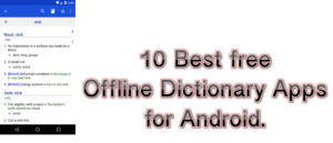 10 Best free Offline Dictionary Apps for Android.