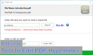 Tool to Edit PDF Hyperlinks.